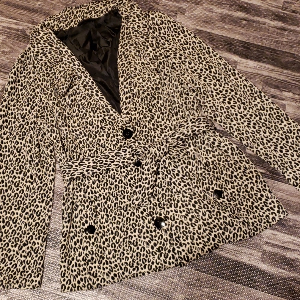 Fenn Wright Manson Animal print belted jacket L